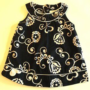 Maggie & Zoe Sundress Baby 12M 100% Cotton B & W